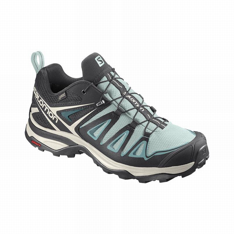 SALOMON X ULTRA 3 GORE-TEX Philippines - Women's Hiking Shoes - Turquoise | 268930-AHY